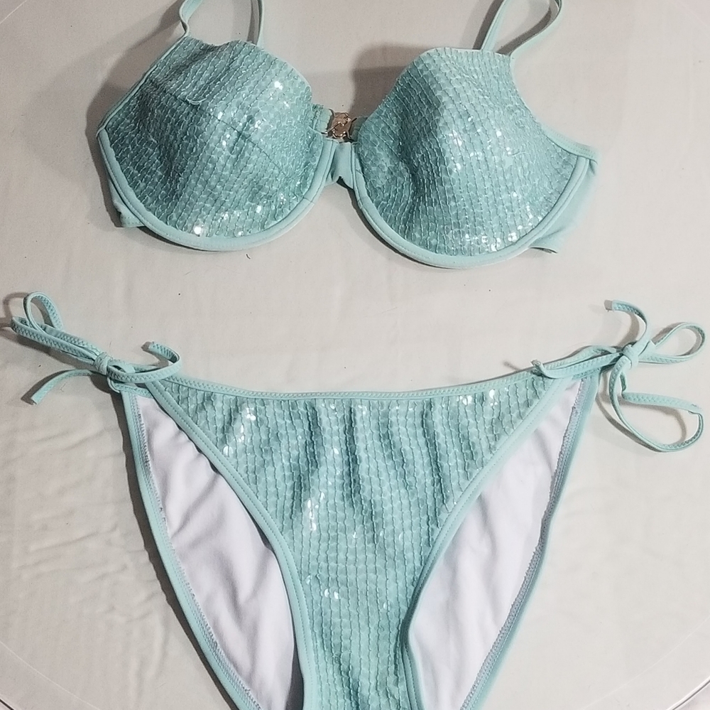 Sequin blue bikini